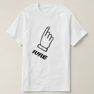 文字Ivreが付いている指を指すこと Tシャツ