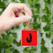 文字J,イニシャル，アベケダリオ人気があるキーチェーン キーホルダー (手)