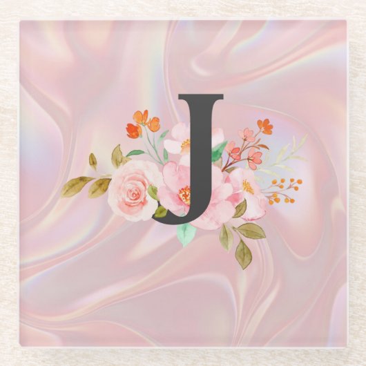 文字J ガラスコースター (正面)