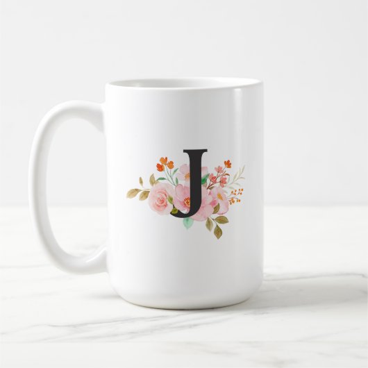 文字J コーヒーマグカップ (左)