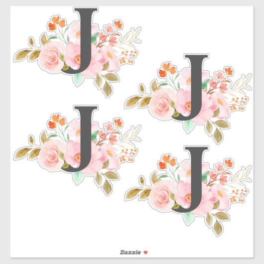 文字J シール (シート)