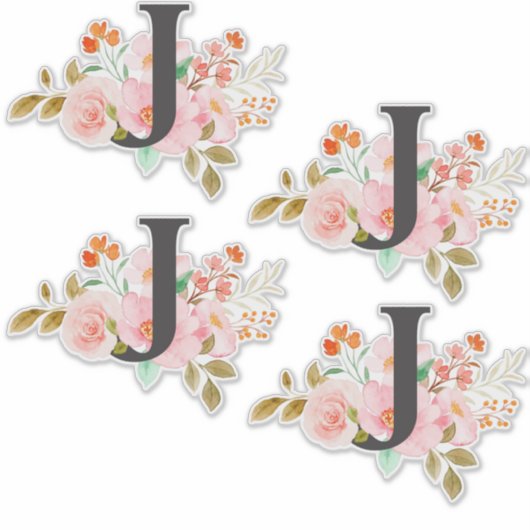 文字J シール (正面)