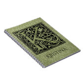 文字Kの先頭文字モノグラム ノートブック (右側)