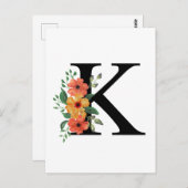 文字k ポストカード (正面/裏面)