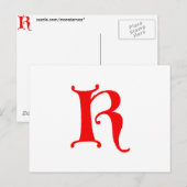 文字K ポストカード (正面/裏面)