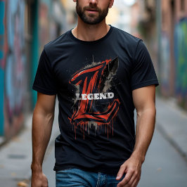 文字Lモノグラムはっきりしたグラフィティのカスタマイズ可能 Tシャツ