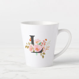 文字L カフェラテマグ