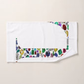 文字L バスタオルセット (ハンドタオル)