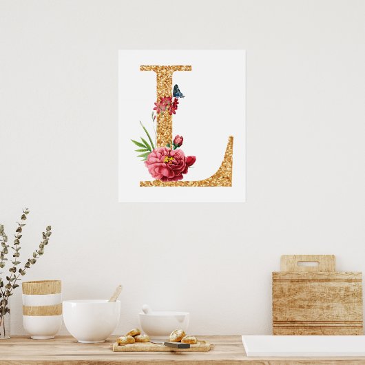 文字l ポスター (キッチン)