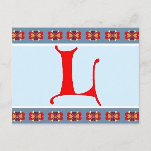 文字L ポストカード (正面)