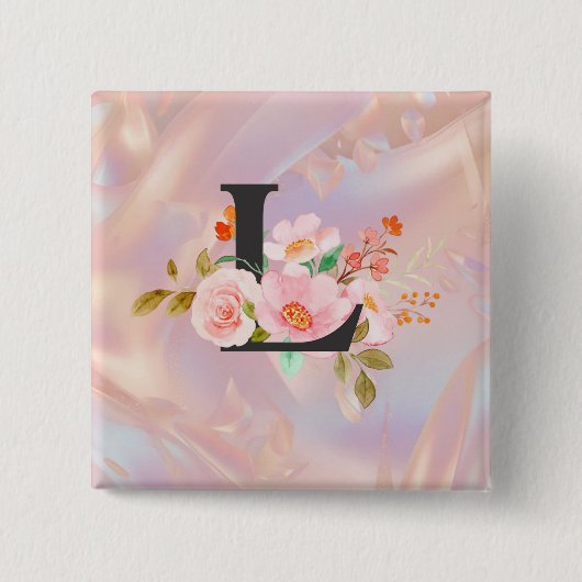 文字L 缶バッジ (正面)