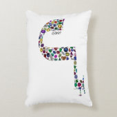 文字'LAMED' アクセントクッション (正面(垂直))