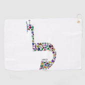 文字'LAMED' ゴルフタオル (横)