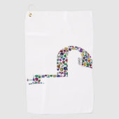 文字'LAMED' ゴルフタオル (正面)