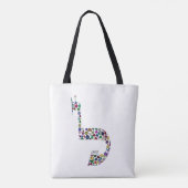 文字'LAMED' トートバッグ (裏面)