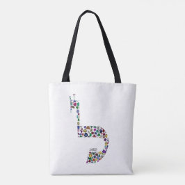 文字'LAMED' トートバッグ