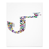 文字'LAMED' フォトプリント (正面)