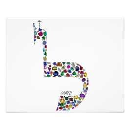 文字'LAMED' フォトプリント           