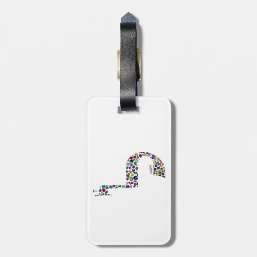 文字'LAMED' ラゲッジタグ (裏面縦)