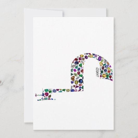 文字'LAMED' 招待状 (裏面)