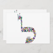 文字'LAMED' 招待状 (正面/裏面)