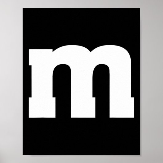 文字M大文字 ポスター (正面)