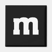 文字M大文字 マグネット (正面)