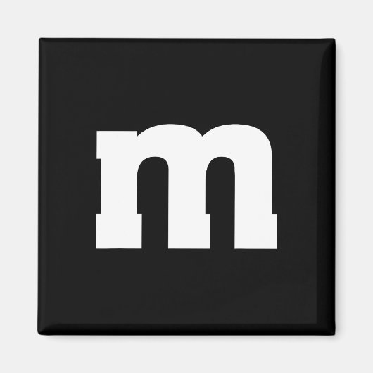 文字M大文字 マグネット (正面)
