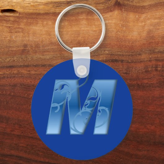 文字M キーホルダー (正面)