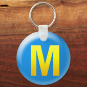 文字M キーホルダー (正面)