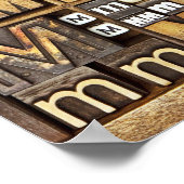 文字M ポスター (角)