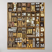 文字M ポスター (正面)