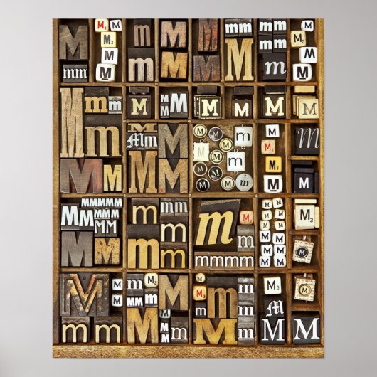 文字M ポスター (正面)
