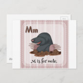 文字M ポストカード (正面/裏面)