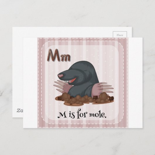 文字M ポストカード (正面/裏面)