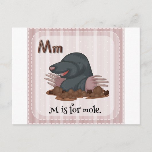 文字M ポストカード (正面)