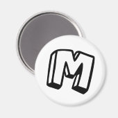 文字M マグネット (正面/裏面)