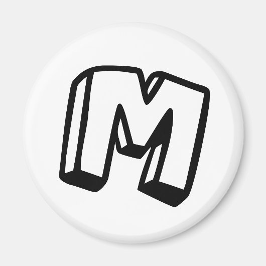 文字M マグネット (正面)