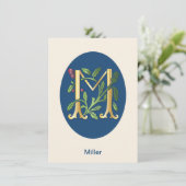 文字M モノグラム フルール・ド・リス 招待状 (スタンド正面)