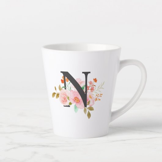 文字N カフェラテマグ (右)