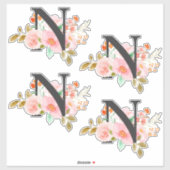 文字N シール (シート)