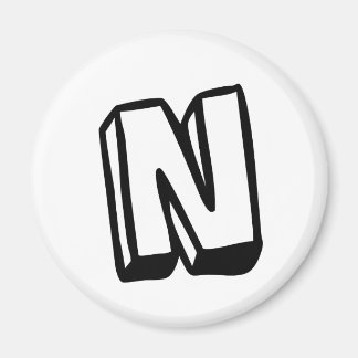 文字N マグネット