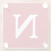 文字N （赤） ガラスコースター (裏面)