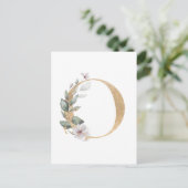 文字Oモノグラム ポストカード (スタンド正面)