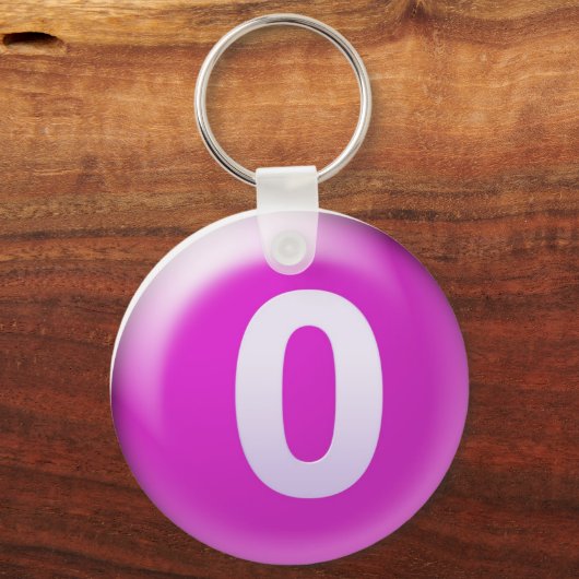 文字O キーホルダー (正面)