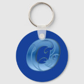 文字O キーホルダー (正面)