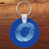 文字O キーホルダー (正面)