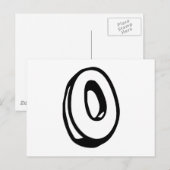 文字O ポストカード (正面/裏面)