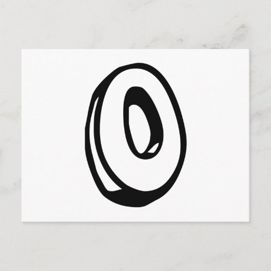 文字O ポストカード (正面)