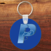 文字P キーホルダー (正面)